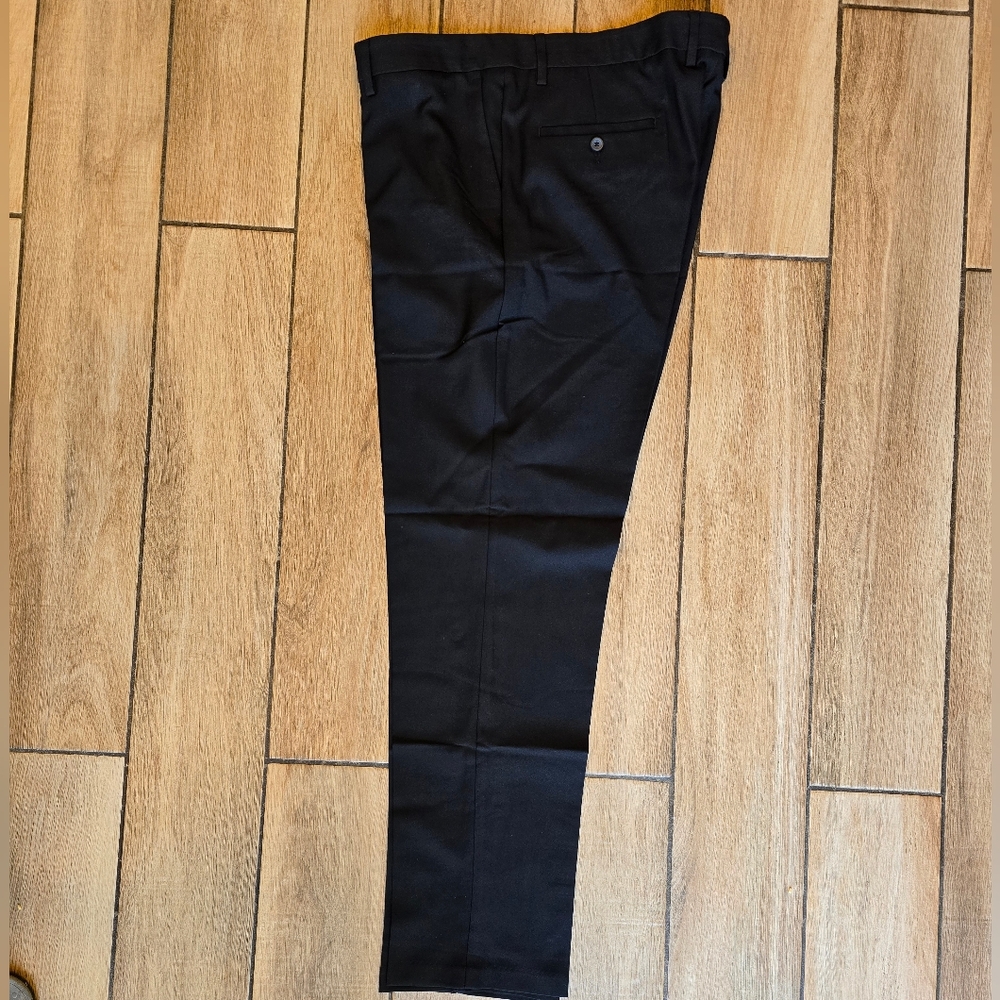 Kenneth Cole Black Dress Pants Flat Front Slim Fit